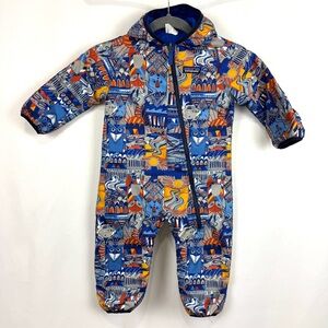 Patagonia Infant 6-12 Months Boys Reversible Puff-Ball Bunting Jacket Snowsuit